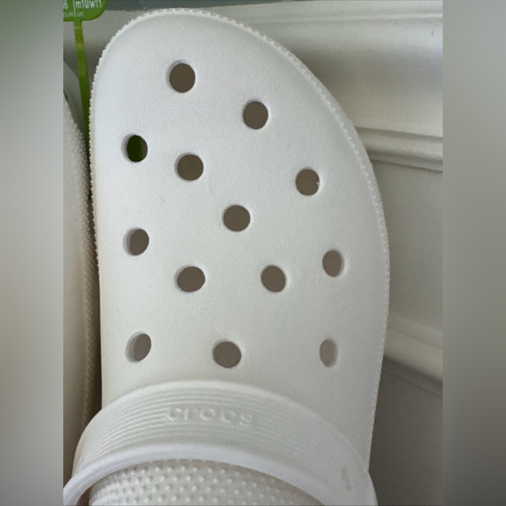 Mens Crocs Classic Crush Clog All White Size 11 Platform NWT - Picture 4 of 14